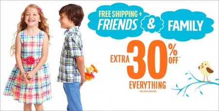 The Children's Place 30 Off Everything + Free Shipping on All Orders (Mar 5-8)