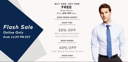 TheBay.com Flash Sale - Dress Shirts BOGO, 30 Off Men's Shoes, and 40 Off Kids Outfits (Mar 24)