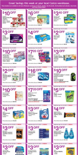 Costco Weekly Handout Instant Savings Coupons East (Apr 13-19)