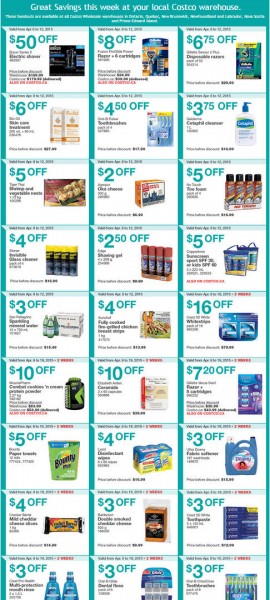 Costco Weekly Handout Instant Savings Coupons East (Apr 6-21)