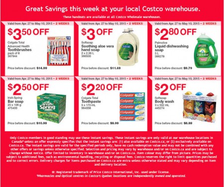 Costco Weekly Handout Instant Savings Coupons West (Apr 27 - May 10)