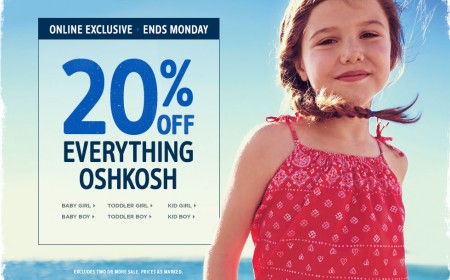 Carter's OshKosh 20 Off Everything Sale (May 22-25)