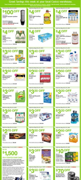 Costco Weekly Handout Instant Savings Coupons East (May 25-31)