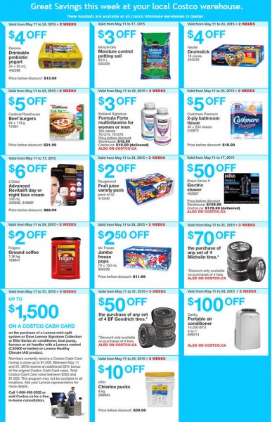 Costco Weekly Handout Instant Savings Coupons Quebec (May 11-17)