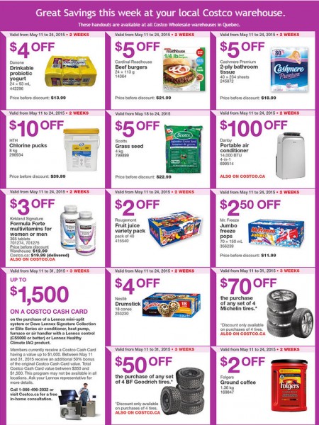 Costco Weekly Handout Instant Savings Coupons Quebec (May 18-24)