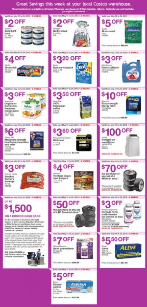 Costco Weekly Handout Instant Savings Coupons West (May 18-24) A