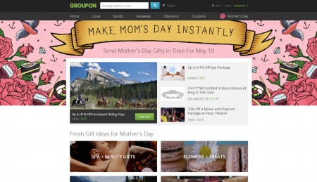 GROUPON Gift Ideas and Deals for Mother's Day (May 10)
