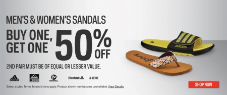 Sport Chek Sandals BOGO Sale - Buy One, Get One 50 Off (Until Jun 1)