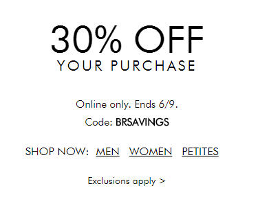 Banana Republic 30 Off Your Online Purchase (June 9)