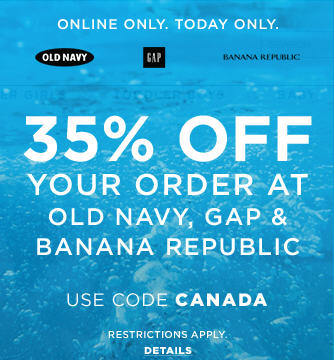 GAP, Banana Republic, and Old Navy 35 Off Online Purchase Promo Code (June 29)