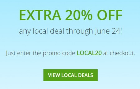 GROUPON Extra 20 Off Any Local Deals Promo Code (June 24)