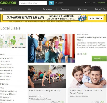 GROUPON Extra 25 Off Any Local Deals Promo Code (June 18-19)