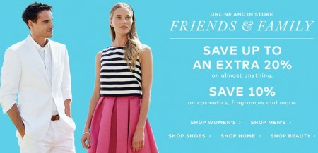 Hudson's Bay Friends & Family Sale - Save up to an Extra 20 Off (June 19-21)
