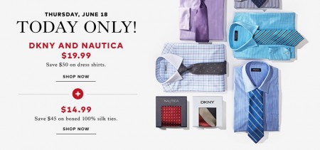 TheBay Today Only - $19.99 for DKNY and Nautica Dress Shirts - Save $50 (June 18)