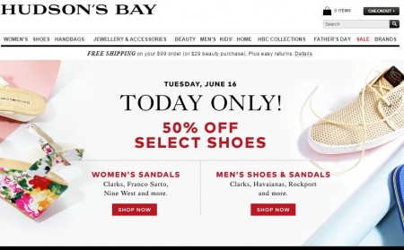 TheBay Today Only - 50 Off Select Shoes (June 16)