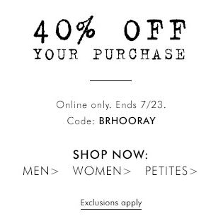 Banana Republic 40 Off Your Purchase Promo Code (July 22-23)