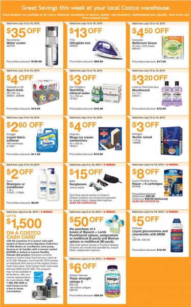 Costco Weekly Handout Instant Savings Coupons East (July 13-19)