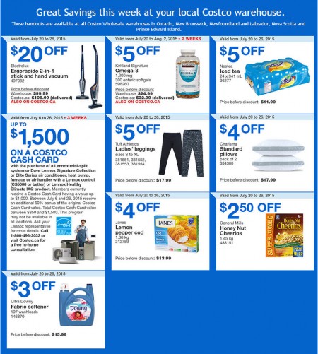 Costco Weekly Handout Instant Savings Coupons East (July 20-26)