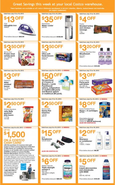 Costco Weekly Handout Instant Savings Coupons West (July 13-19)