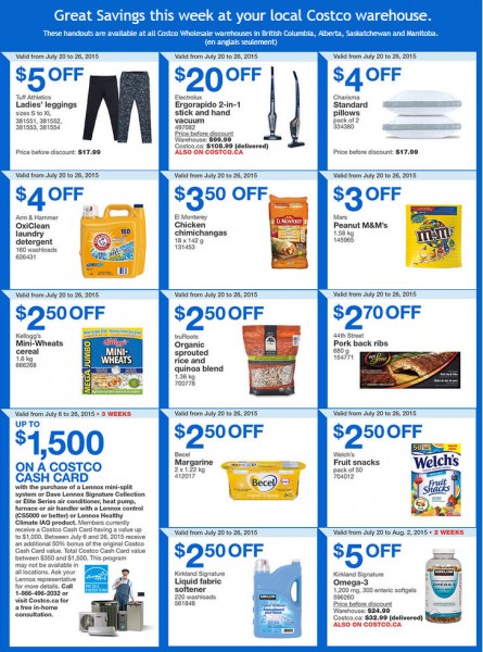 Costco Weekly Handout Instant Savings Coupons West (July 20-26)