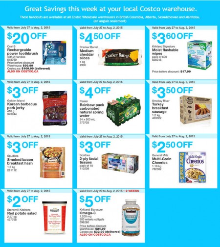 Costco Weekly Handout Instant Savings Coupons West (July 27 - Aug 2)