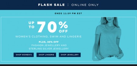 TheBay Flash Sale - Up to 70 Off Women's Clothing, Swim and Lingerie (July 29)