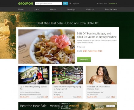 GROUPON Beat the Heat Sale - Up to an Extra 30 Off Local Deals (Aug 14-16)