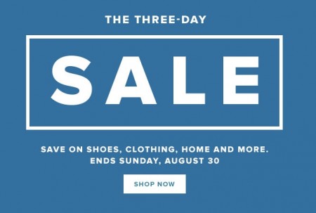 Hudson's Bay The Three-Day Sale (Aug 28-30) A