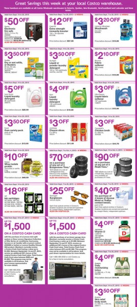 Costco Weekly Handout Instant Savings Coupons East (Sept 14-20)