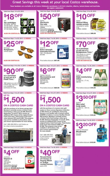 Costco Weekly Handout Instant Savings Coupons West (Sept 14-20)