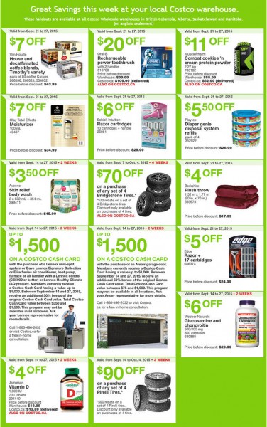 Costco Weekly Handout Instant Savings Coupons West (Sept 21-27)