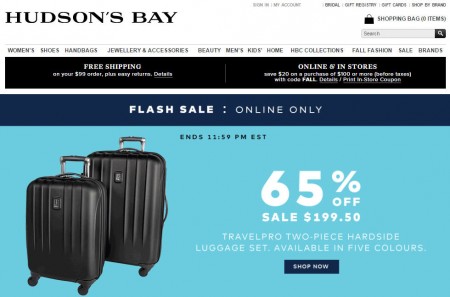 Hudson's Bay Flash Sale - 65 Off TravelPro 2-Piece Hardside Luggage Set (Sept 23)