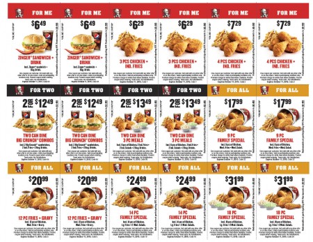 KFC New Fall Savings Coupons (Until Oct 11)