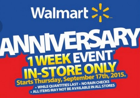 Walmart 1-Week Anniversary Event (Sept 17-23)