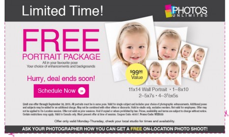 Walmart Portrait Studio FREE $100 Portrait Package Printable Coupon (Until Sept 30)