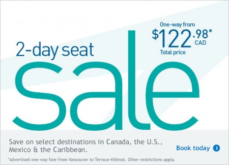 WestJet Two-Day Seat Sale (Sept 23-24)