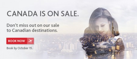 Air Canada Canada Sale (Book by Oct 15)