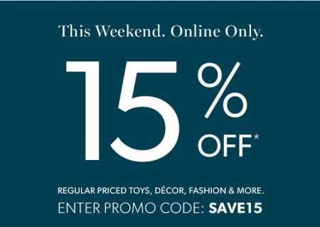 Chapters Indigo 15 Off Weekend Promo Code (Oct 9-12)