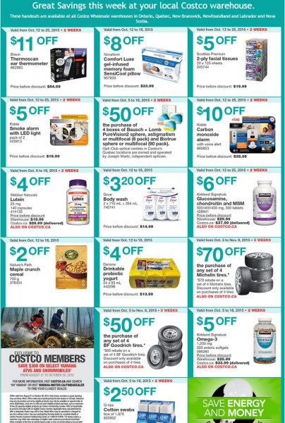 Costco Weekly Handout Instant Savings Coupons East (Oct 12-18)