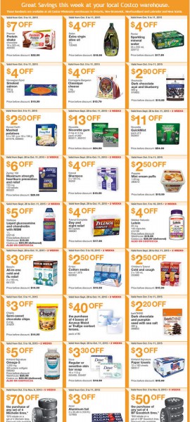 Costco Weekly Handout Instant Savings Coupons East (Oct 5-11)