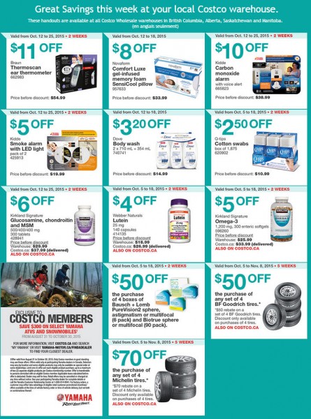 Costco Weekly Handout Instant Savings Coupons West (Oct 12-18)