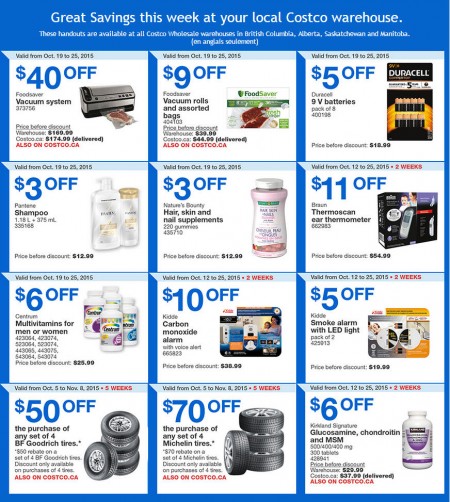 Costco Weekly Handout Instant Savings Coupons West (Oct 19-25)