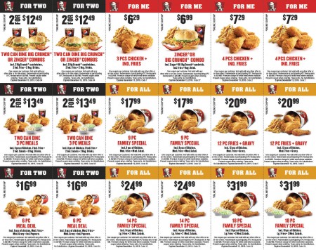 KFC New Winter Savings Coupons (Until Dec 13)