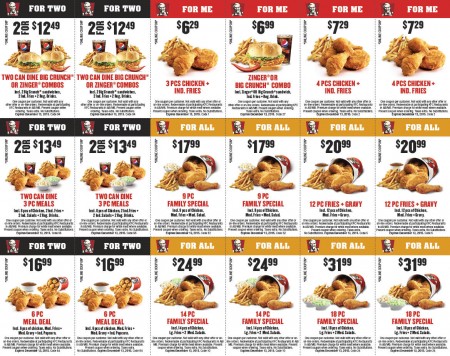 KFC New Winter Savings Coupons (Until Dec 13)