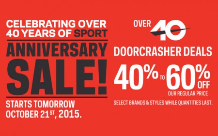 Sport Chek Anniversary Sale - Over 40 Doorcrasher Deals (Oct 21-27)