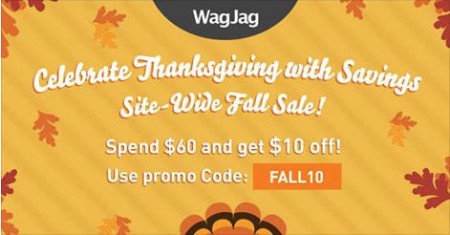 WagJag Spend $60 and Get $10 Off Promo Code (Oct 2-8)