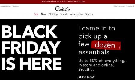 Aritzia Black Friday - Up to 50 Off Everything (Nov 27)