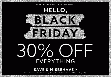 Dynamite Black Friday Sale - 30 Off Everything + Free Shipping (Nov 27)