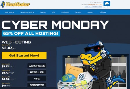 HostGator Cyber Monday - 65 Off All Web Hosting Packages (Nov 30)