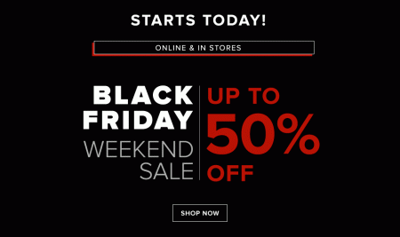 Hudson's Bay Black Friday Weekend - Save up to 50 Off (Nov 27-29)